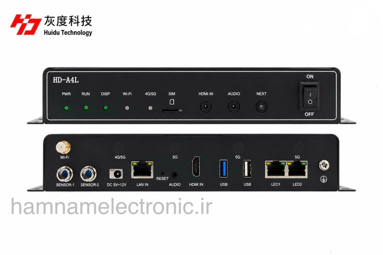 سندرباکس پلیر هوایدو مدل HD-A4L LED Display Module Control Card Huidu HD-A4L (1280×512, with Wi-Fi Module)
