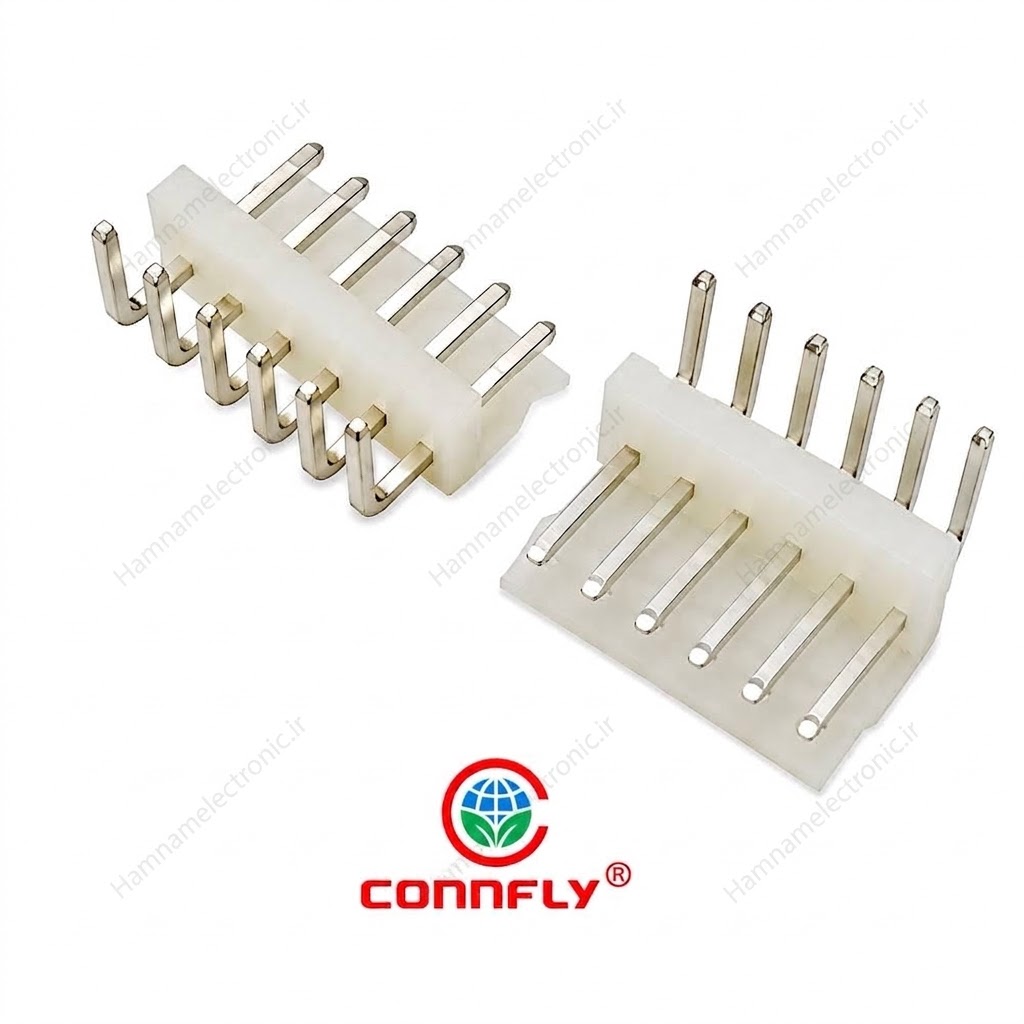 کانکتور پاور 6 پین نری رایت انگل 3.96 DS1072_6MR CONNFLY