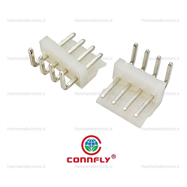 کانکتور پاور 4 پین نری رایت انگل3.96 CONNFLY DS1072_4MR