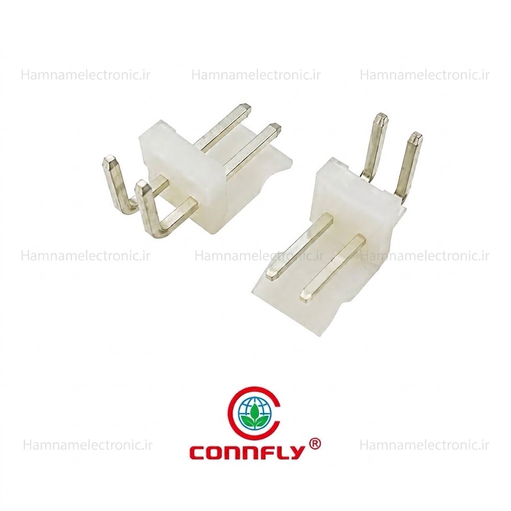 کانکتور پاور 2 پین نری رایت انگل CONNFLY DS1072_2MR 3.96